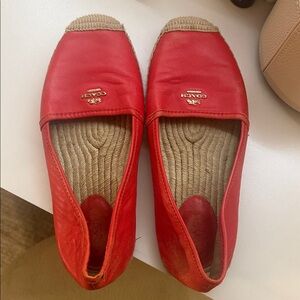 Coach Vibrant Red Espadrilles